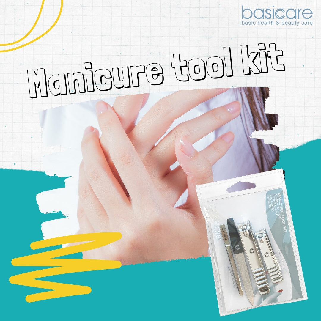 Basicare The Starter Set 4Pcs - Nail Clipper Toe Nail Clipper, Nail File & Tweezer
