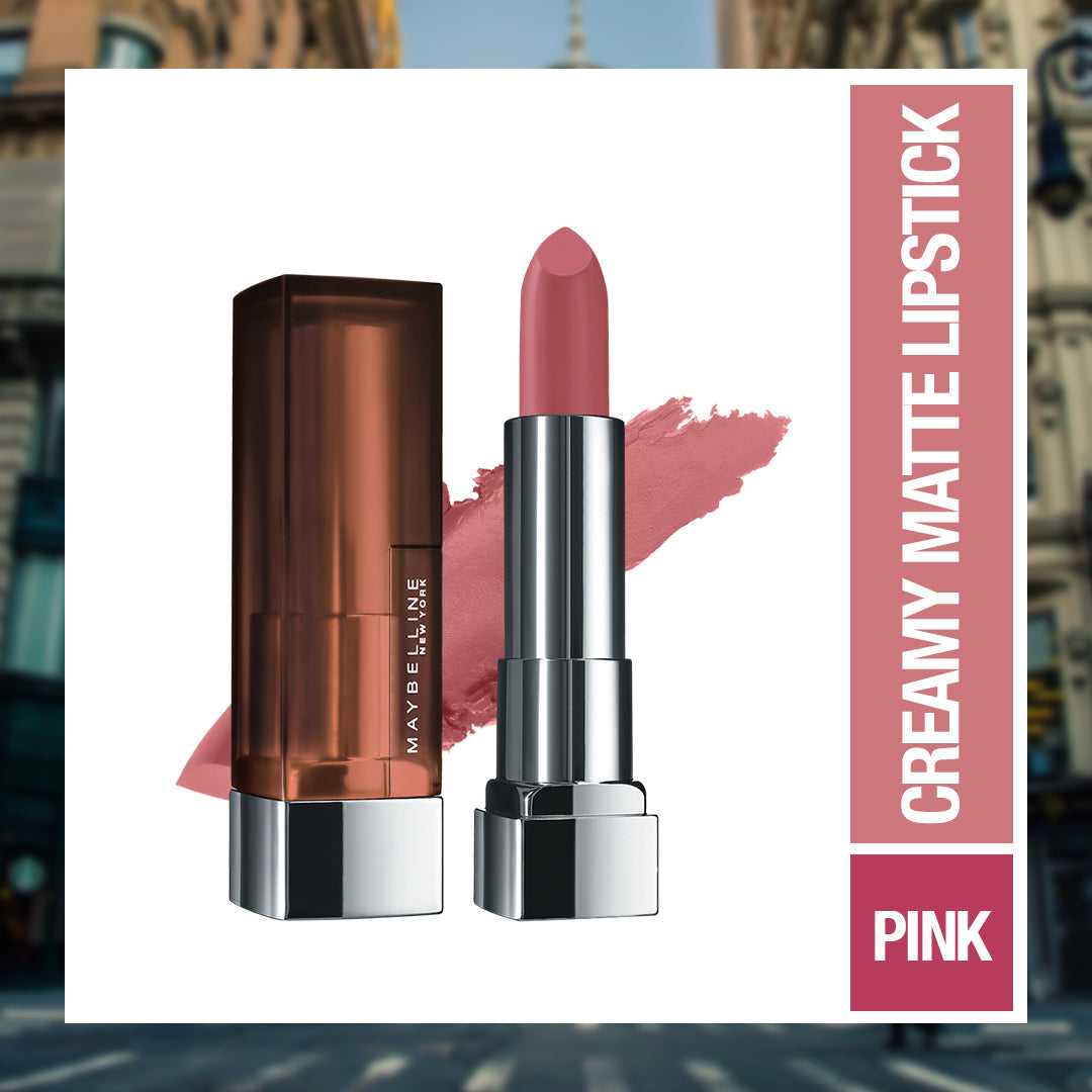 Maybelline New York Color Sensational Inti-Matte Nude Lipstick, Almond Pink