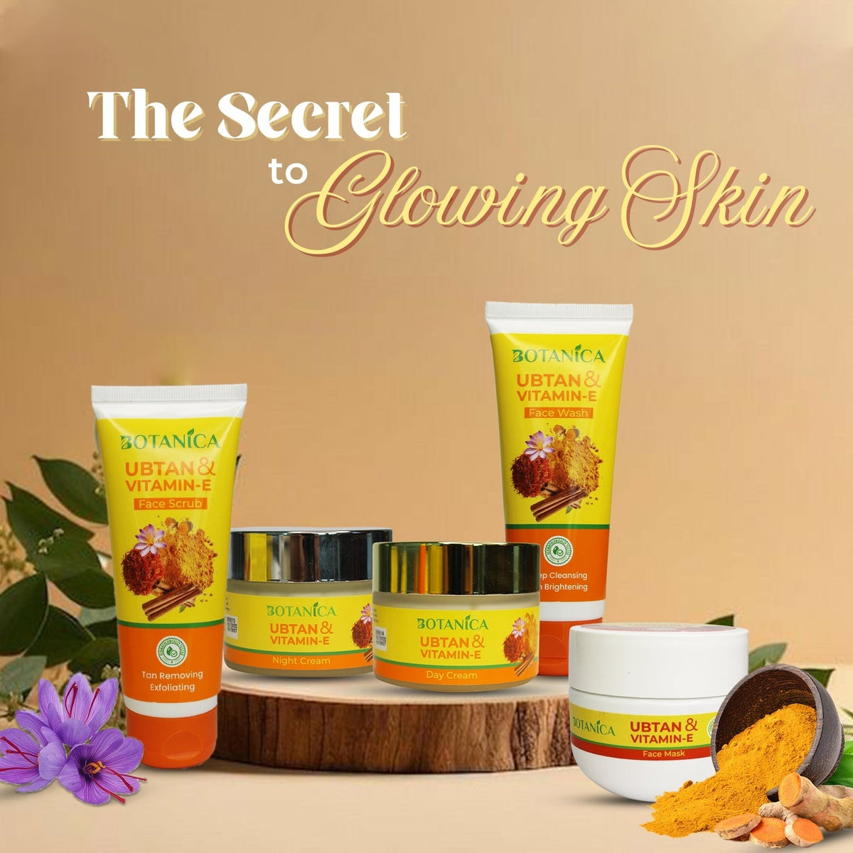 BOTANICA Ubtan & Vitamin E Face scrub- Exfoliates Skin, Promotes Skin healing and Smooth in Texture, 100g