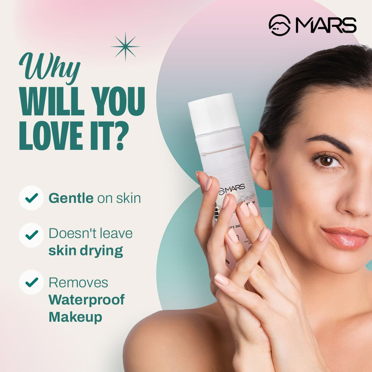 MARS Mr. Remover Micellar Water | Easily Removes Waterproof Makeup | Hydrates & Unclogs Pores | Double Cleanse in One Step |