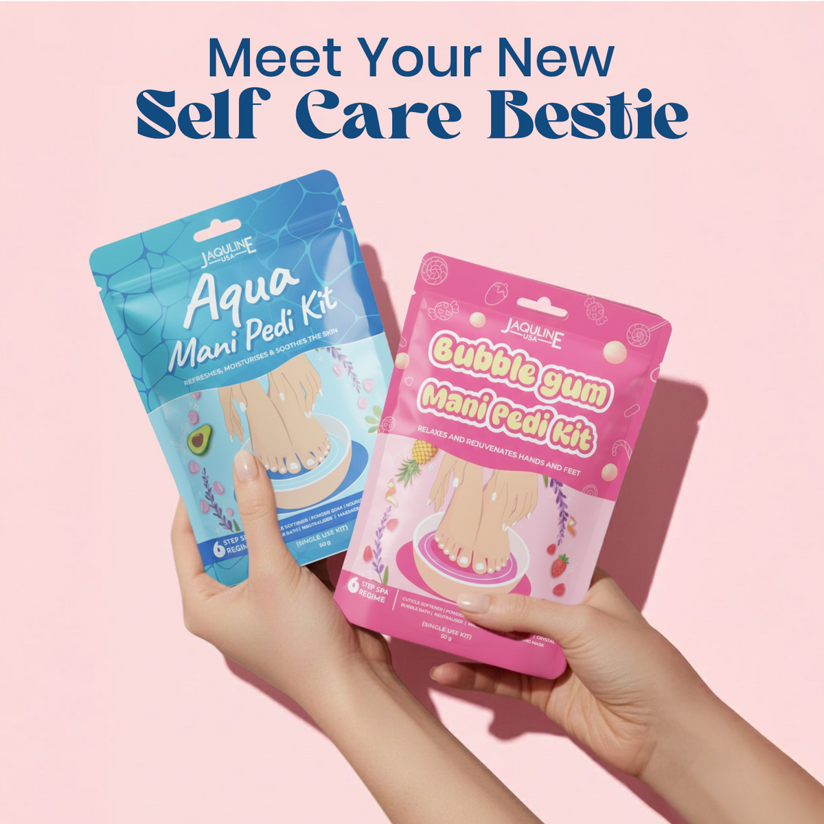 Jaquline USA Bubblegum Manicure & Pedicure Kit