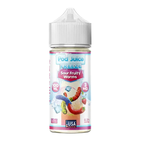 BUY 1 GET 1 FREE Sour Fruity Worms Freeze Pod Juice 100ml