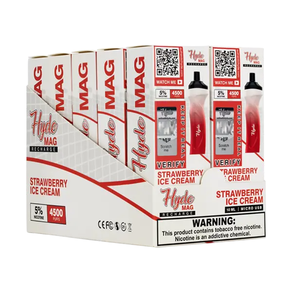 BUY 1 GET 1 FREE Strawberry Ice Cream Hyde Mag | Vape Amazon India Hyde Disposables
