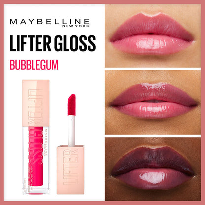 Maybelline New York Lifter Gloss, Hydrating Lip Gloss, Bubblegum, 5.4 ml