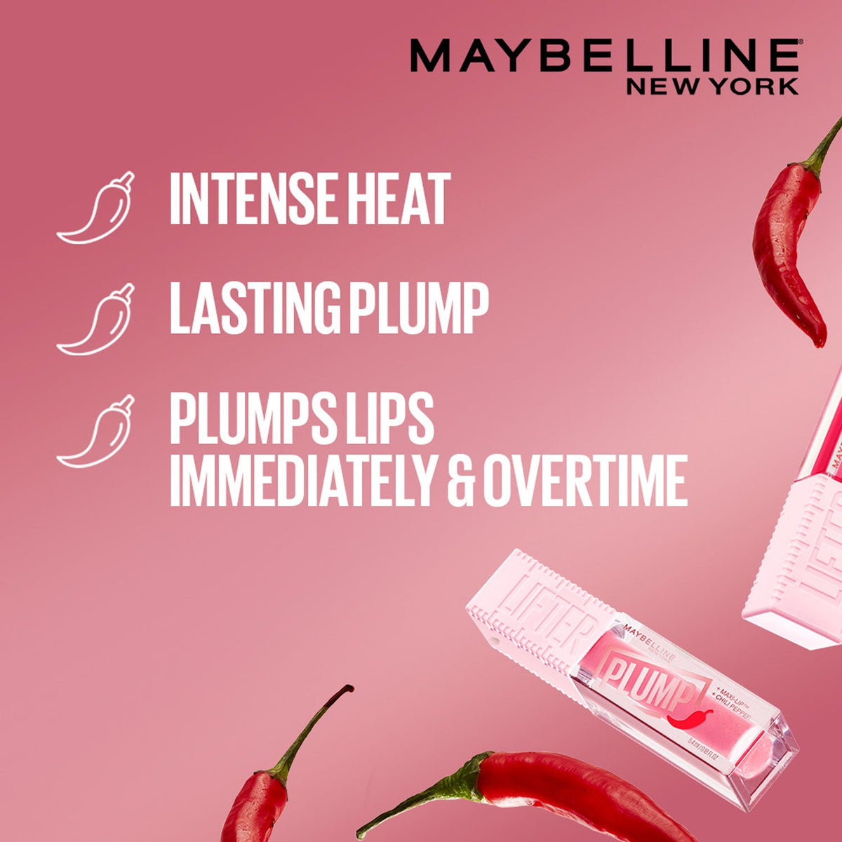 Maybelline New York Lifter Plump - Plumping Lip Gloss, Mauve Bite, 5ml