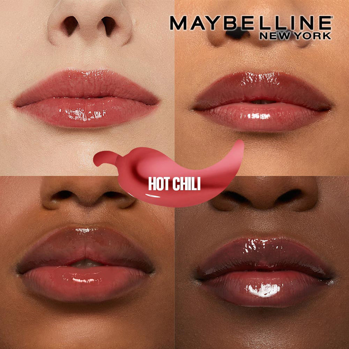 Maybelline New York Lifter Plump - Plumping Lip Gloss, Hot Chili, 5ml