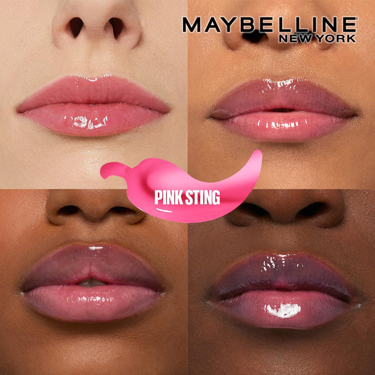 Maybelline New York Lifter Plump - Plumping Lip Gloss, Pink Sting , 5ml