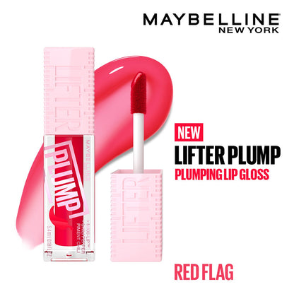 Maybelline New York Lifter Plump - Plumping Lip Gloss, Red Flag, 5ml