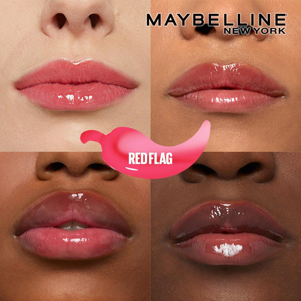 Maybelline New York Lifter Plump - Plumping Lip Gloss, Red Flag, 5ml