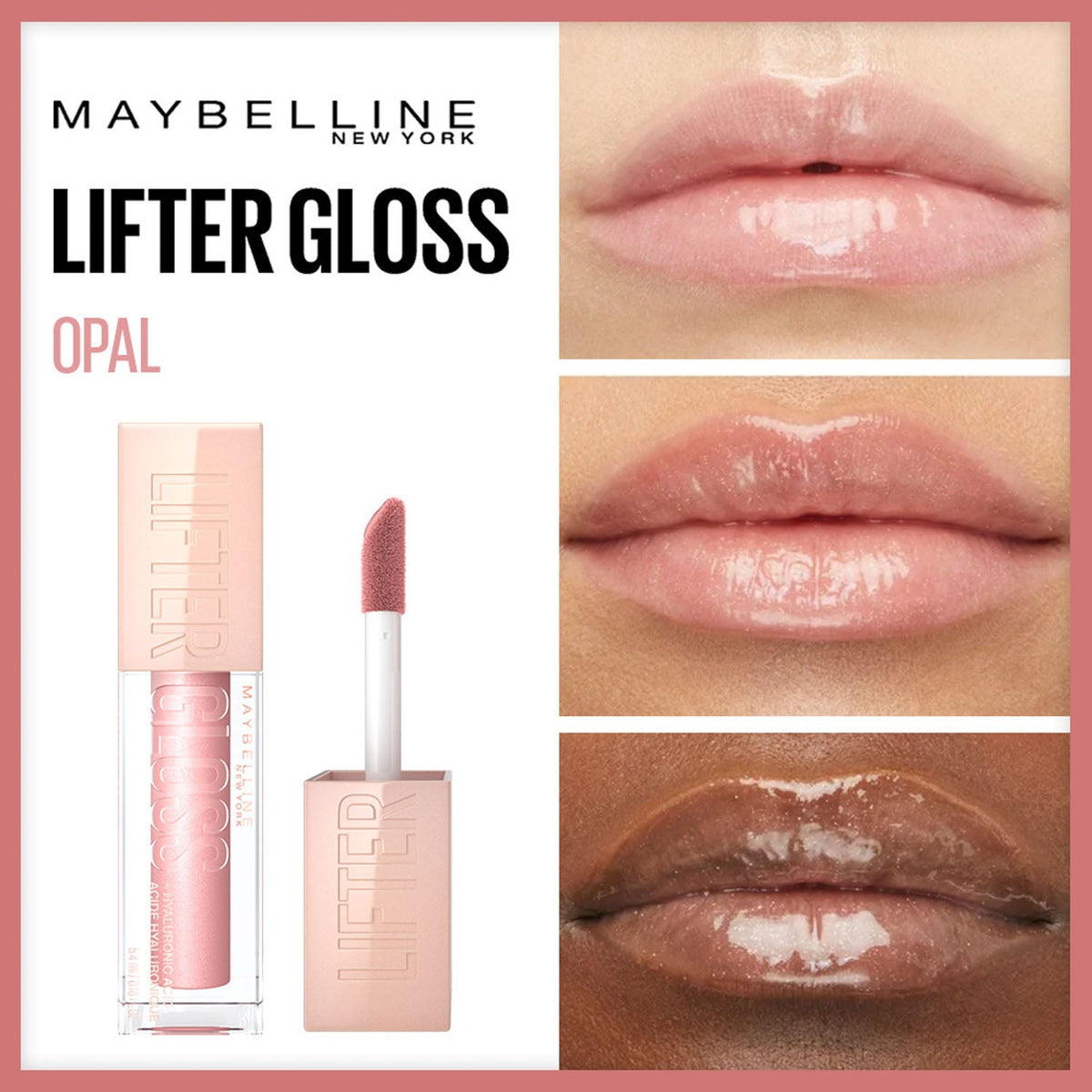 Maybelline New York Lifter Gloss, Hydrating Lip Gloss, Opal, 5.4 ml