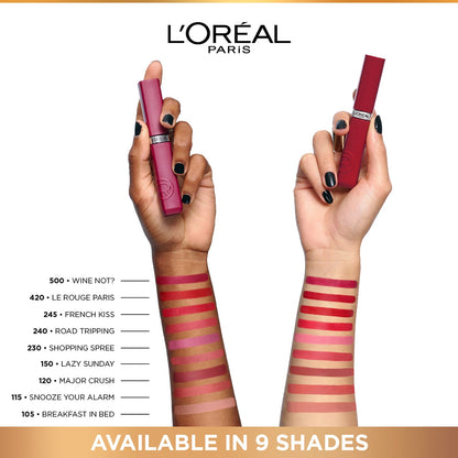 L'Oreal Paris Infallible Matte Resistance Liquid Lipstick, Breakfast in Bed 105, 5 ml