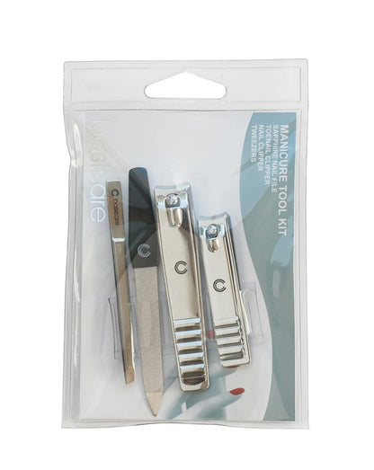 Basicare The Starter Set 4Pcs - Nail Clipper Toe Nail Clipper, Nail File & Tweezer