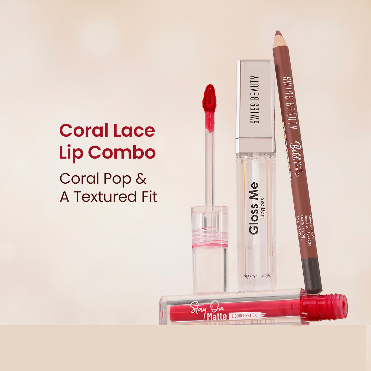 Coral Lace Lip Combo