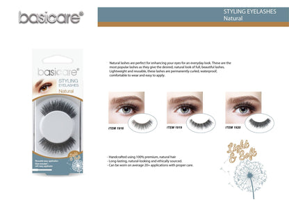 Stying Eyelashes With Latex Glue, Nature Hair