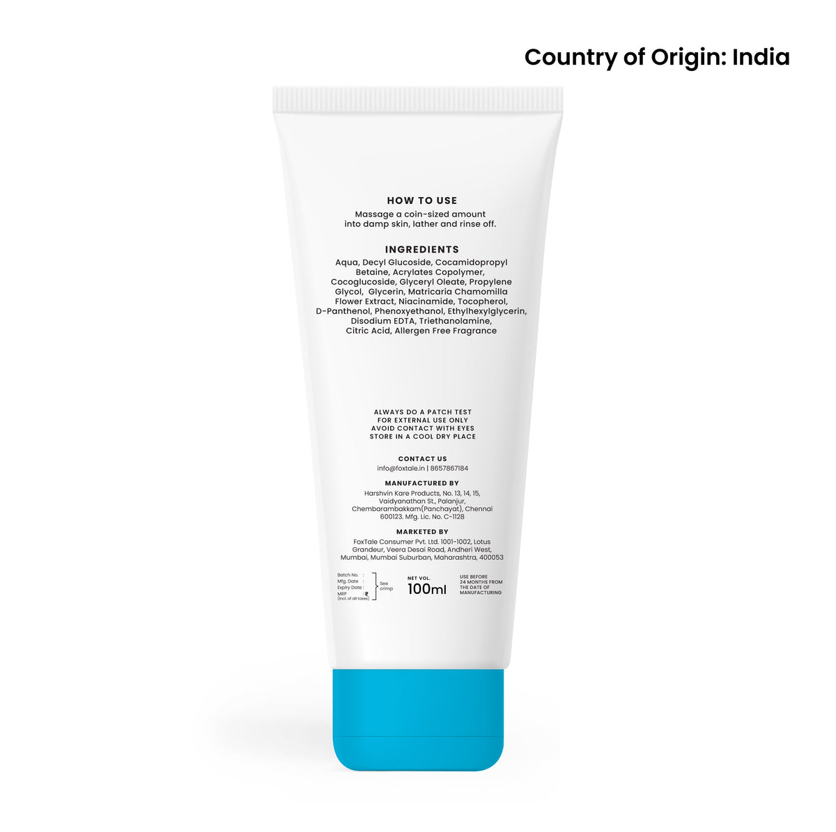 Foxtale Essentials Gel Face Wash -100ml