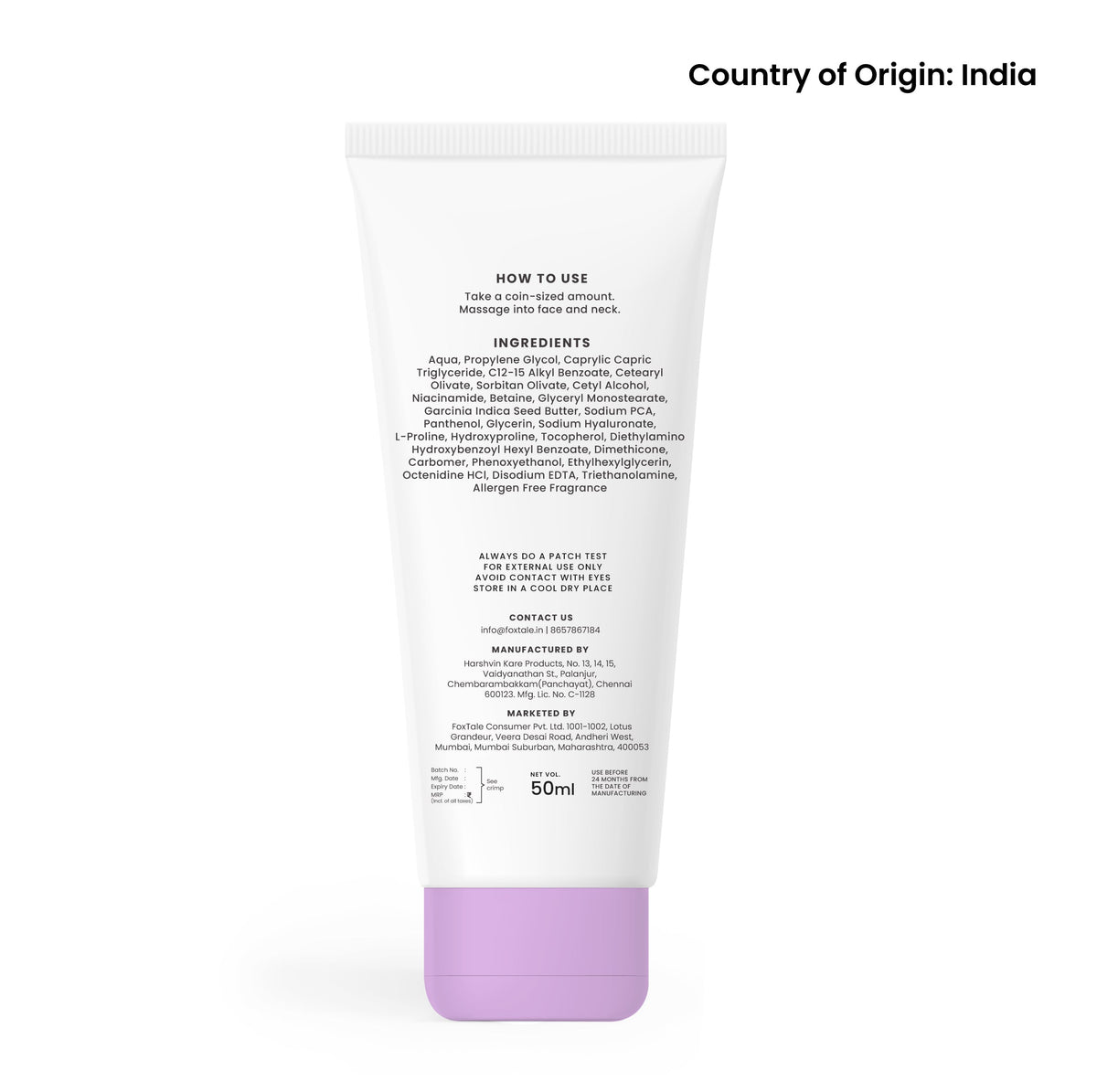 Foxtale EssntialDailyMoistForFace-50ml