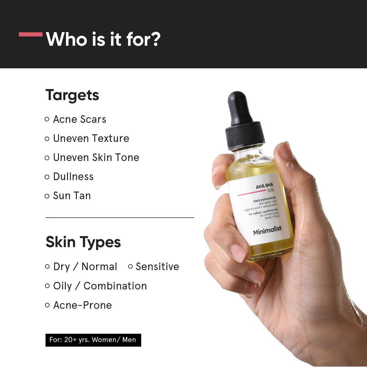 Minimalist AHA BHA 10% Face Exfoliator
