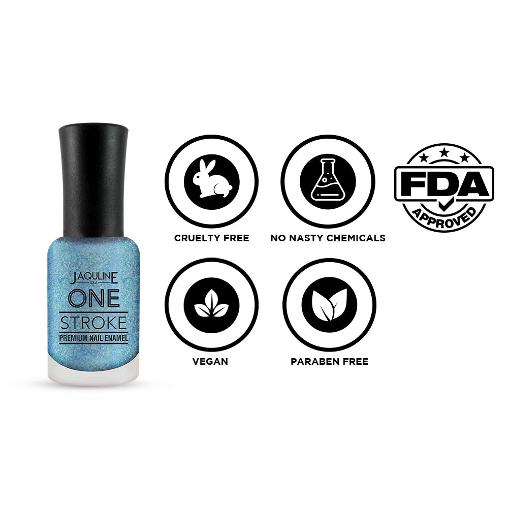 Jaquline USA One Stroke Premium Nail Enamel Blue Hawaiian $ J18 8ML