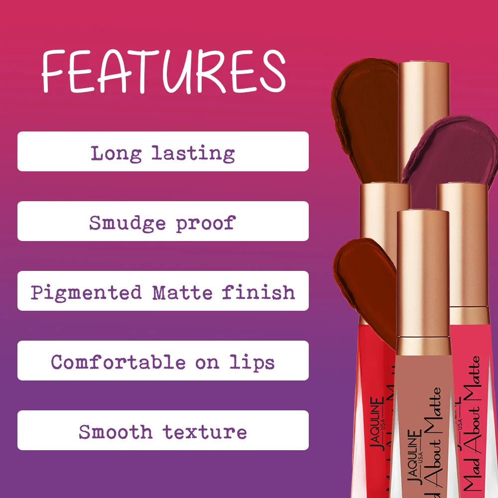 Jaquline USA Mad About Matte Liquid Lipstick Nude Streak 6.5ml