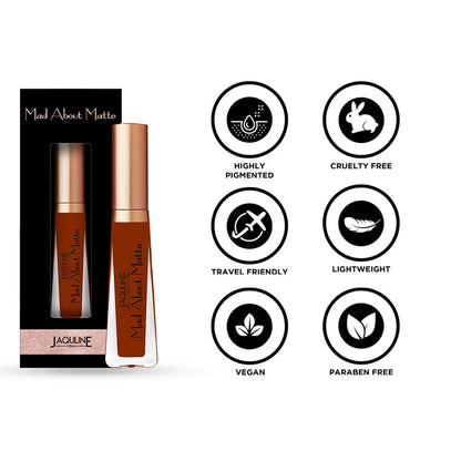 Jaquline USA Mad About Matte Liquid Lipstick Hot Chocolate 6.5ml