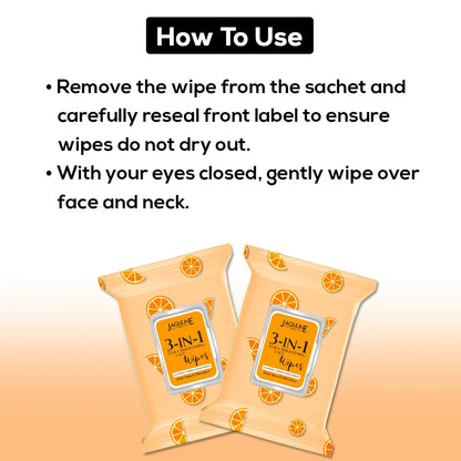 Jaquline USA Daily Skin Brightening Wipes-3 in1