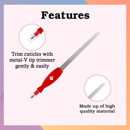 Jaquline USA 2 in 1 Nail File & Cuticle Trimmer