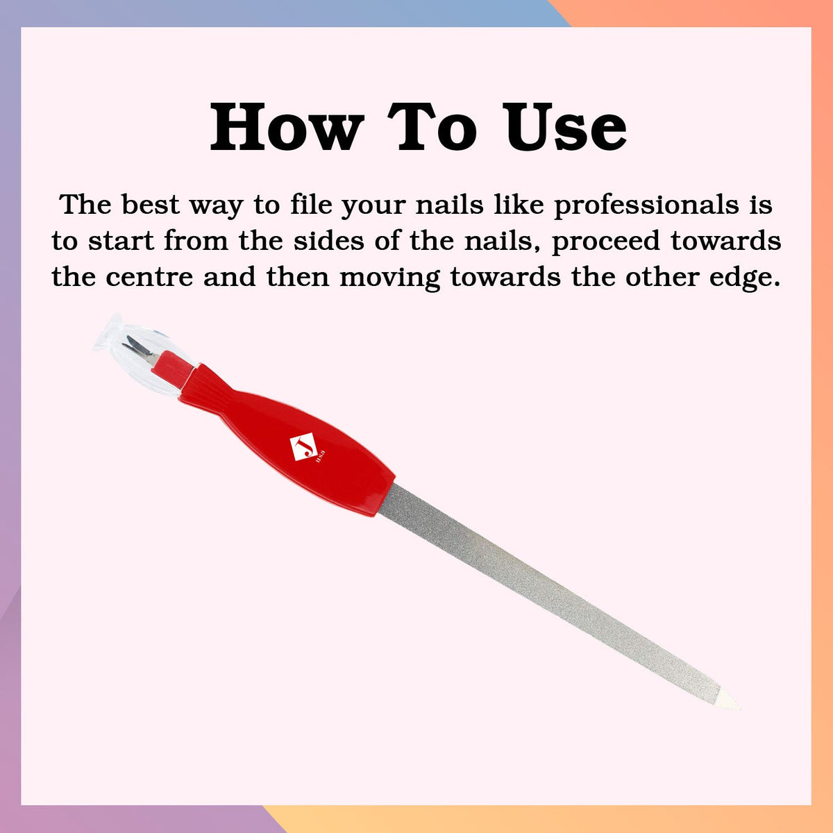 Jaquline USA 2 in 1 Nail File & Cuticle Trimmer