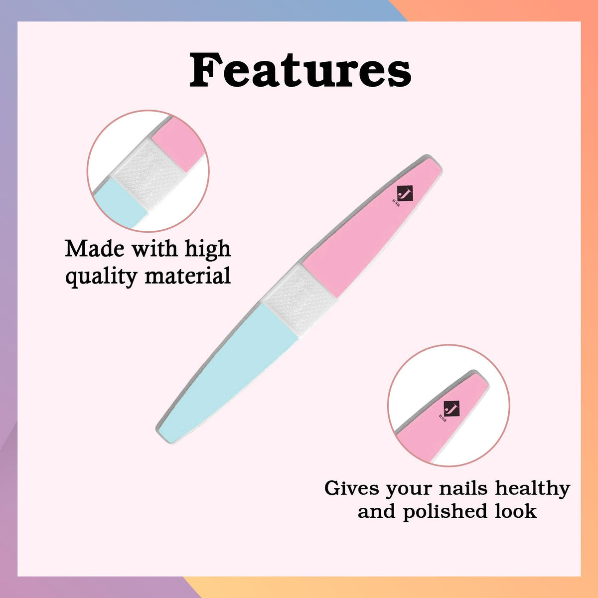 Jaquline USA 4 Way Nail Buffer