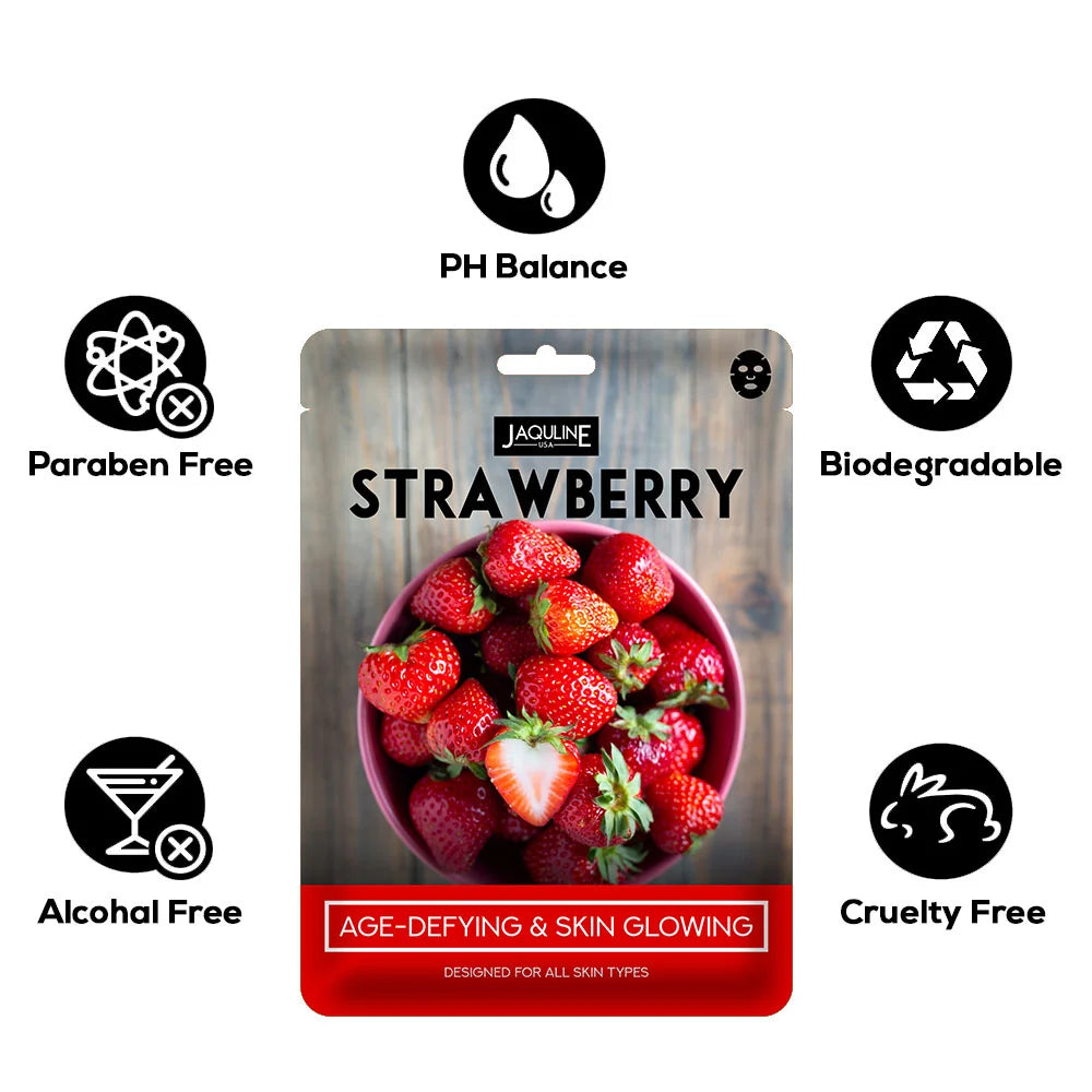 Jaquline USA Strawberry Sheet Mask