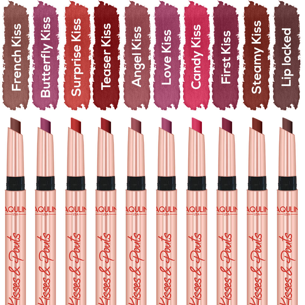 Jaquline USA Kisses & Pouts Transfer Proof Matte Lipstick 1.4gm French Kiss 01