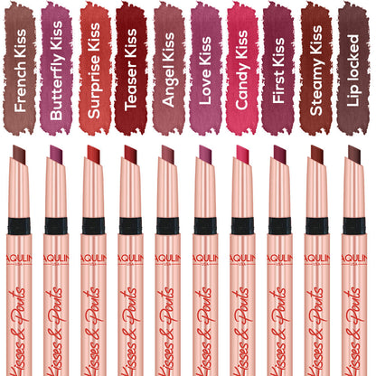 Jaquline USA Kisses & Pouts Transfer Proof Matte Lipstick 1.4gm French Kiss 01