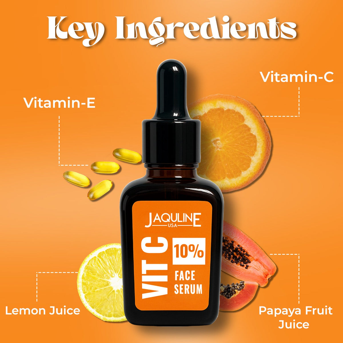Jaquline USA 10% Vitamin C Face Serum 30ml