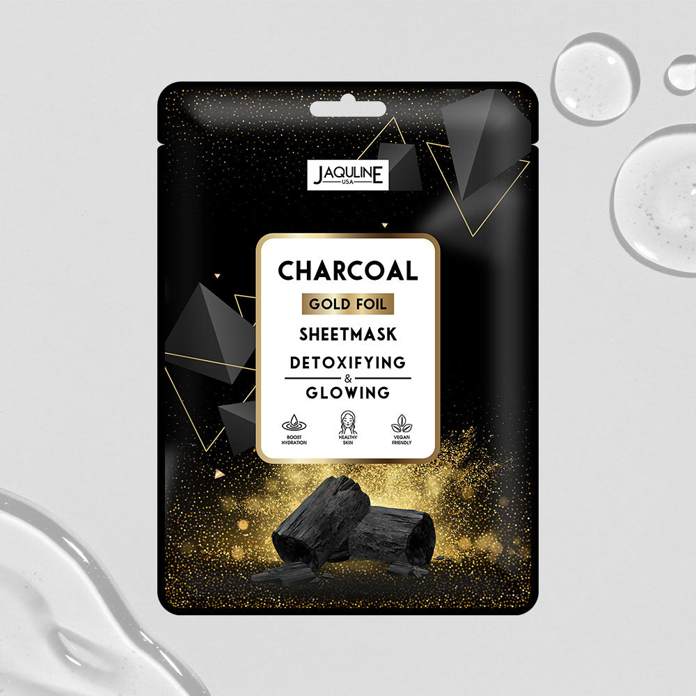 Jaquline USA Charcoal Gold Foil Sheet Mask