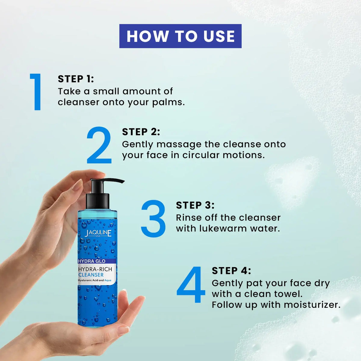 Jaquline USA  Hydra Glo Face Cleanser 200ml