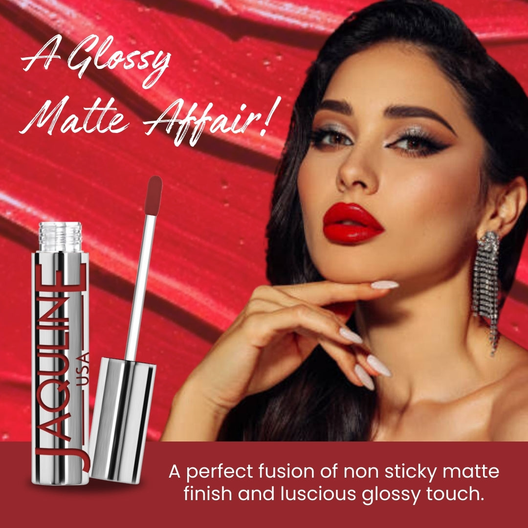 Jaquline USA RIZZ Bold Rizz Liquid Lipstick Glossy Matte, Long Lasting Formula-3.5ml