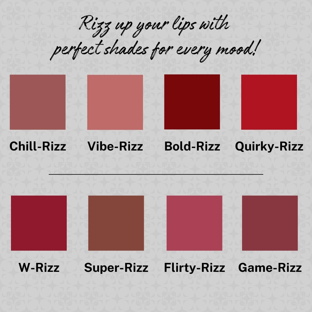 Jaquline USA RIZZ Game rizz Liquid Lipstick Glossy Matte, Long Lasting Formula-3.5ml