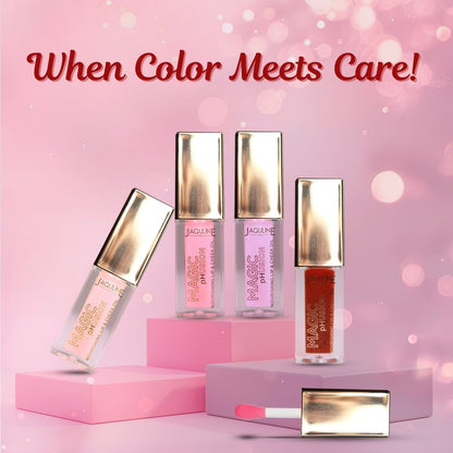 Jaquline USA Magic Phusion lip & Cheek oil, Long Lasting Nourishment Non-Sticky & glossy Heals & Moisturizes Lips Shining Sta