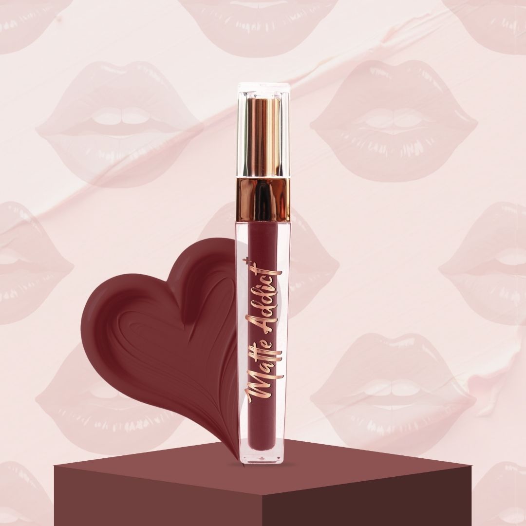 Jaquline USA Matte Addict + Liquid Lipstick, 8Hr stay, Lightweight & Transfer proof - Wild Petunia 04, 3.5ml