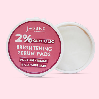 Jaquline USA 2% Glycolic Brightening Serum Pads for Dark Spots & Pigmentation