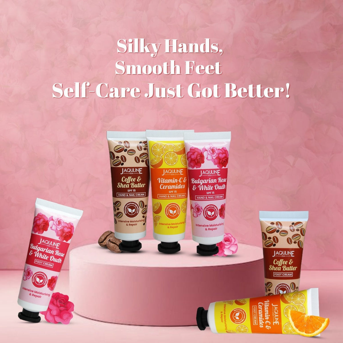 Jaquline USA Vit-C & Ceramides Hand cream- Nourishes hand, makes hand soft & supple, prevents dryness and hydrate skin-30g