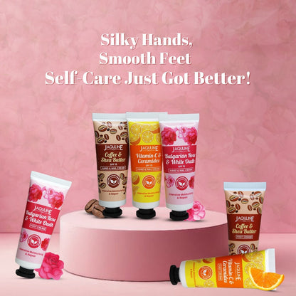 Jaquline USA Coffee & Shea Butter Foot cream- Provides Intensive Moisturization, heals cracked heels, makes feet soft & suppl