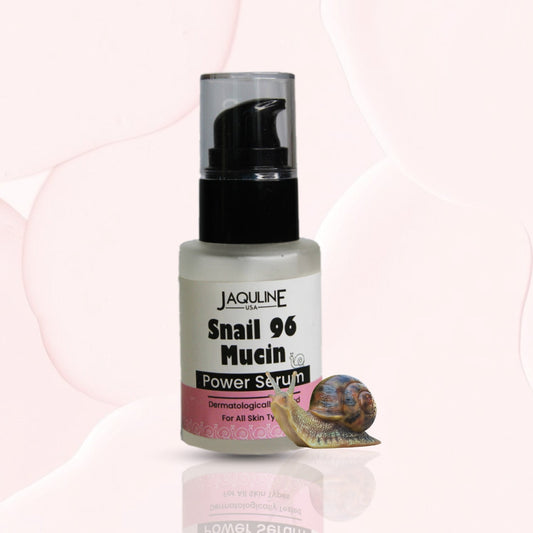Jaquline USA Snail Mucin Power Serum 30ml, Hydrating Serum for Face with Niacinamide & Snail Secretion Filtrate for All Skin 