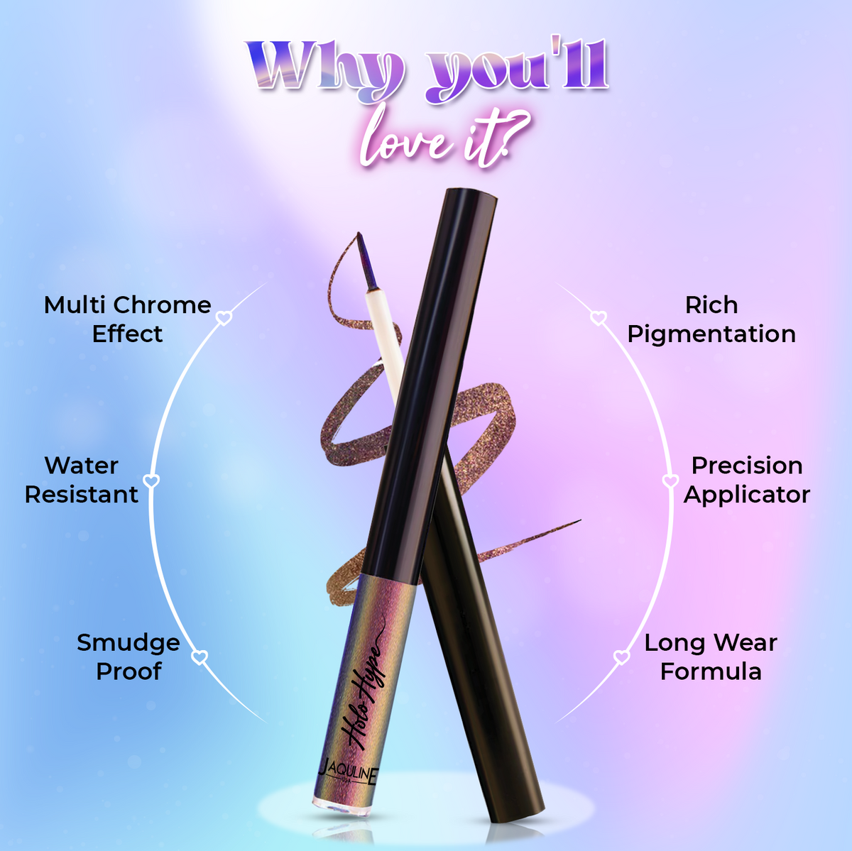 Jaquline USA Holo Hype Holographic Eyeliner Mirage Glaze 03 (1.6ml)