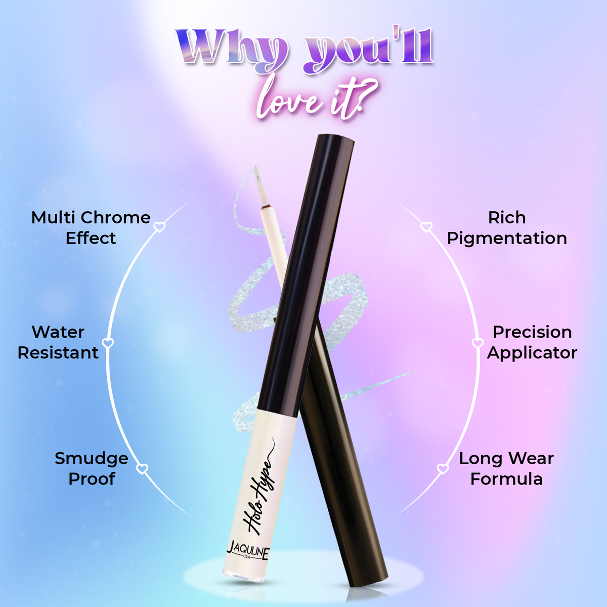 Jaquline USA Holo Hype Holographic Eyeliner Chromatic Swipe 04 (1.6ml)