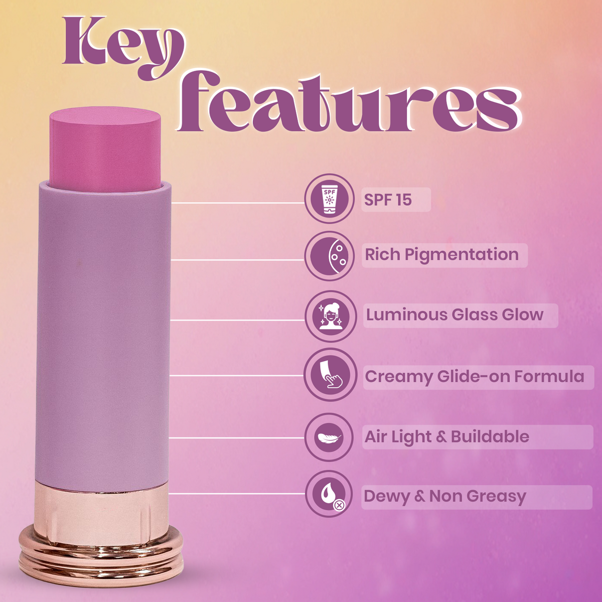 Jaquline USA Steal the Spotlight Blush Stick 15g - Main Character 01