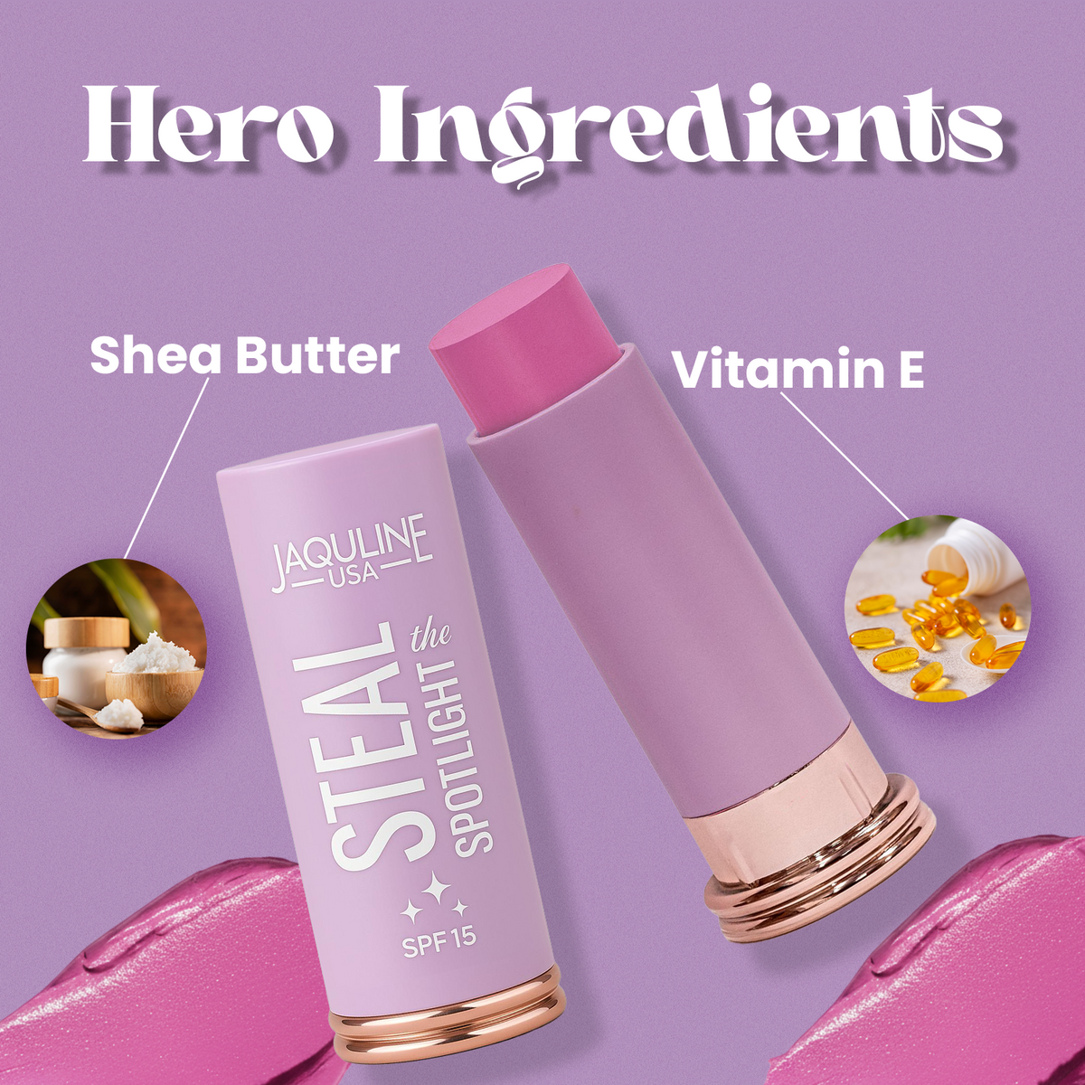 Jaquline USA Steal the Spotlight Blush Stick 15g - Main Character 01