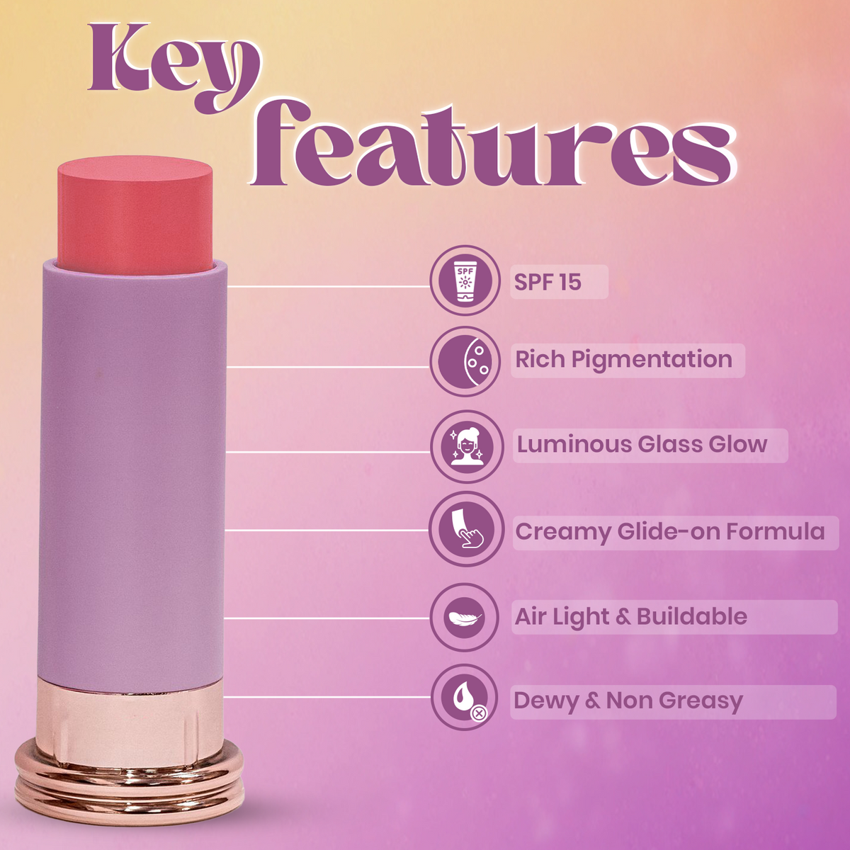 Jaquline USA Steal the Spotlight Blush Stick 15g - Soft Focus 02
