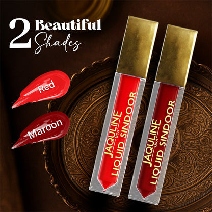 Jaquline USA Liquid Sindoor Red, Smudge-Proof & Long-Lasting (5.5 ml)