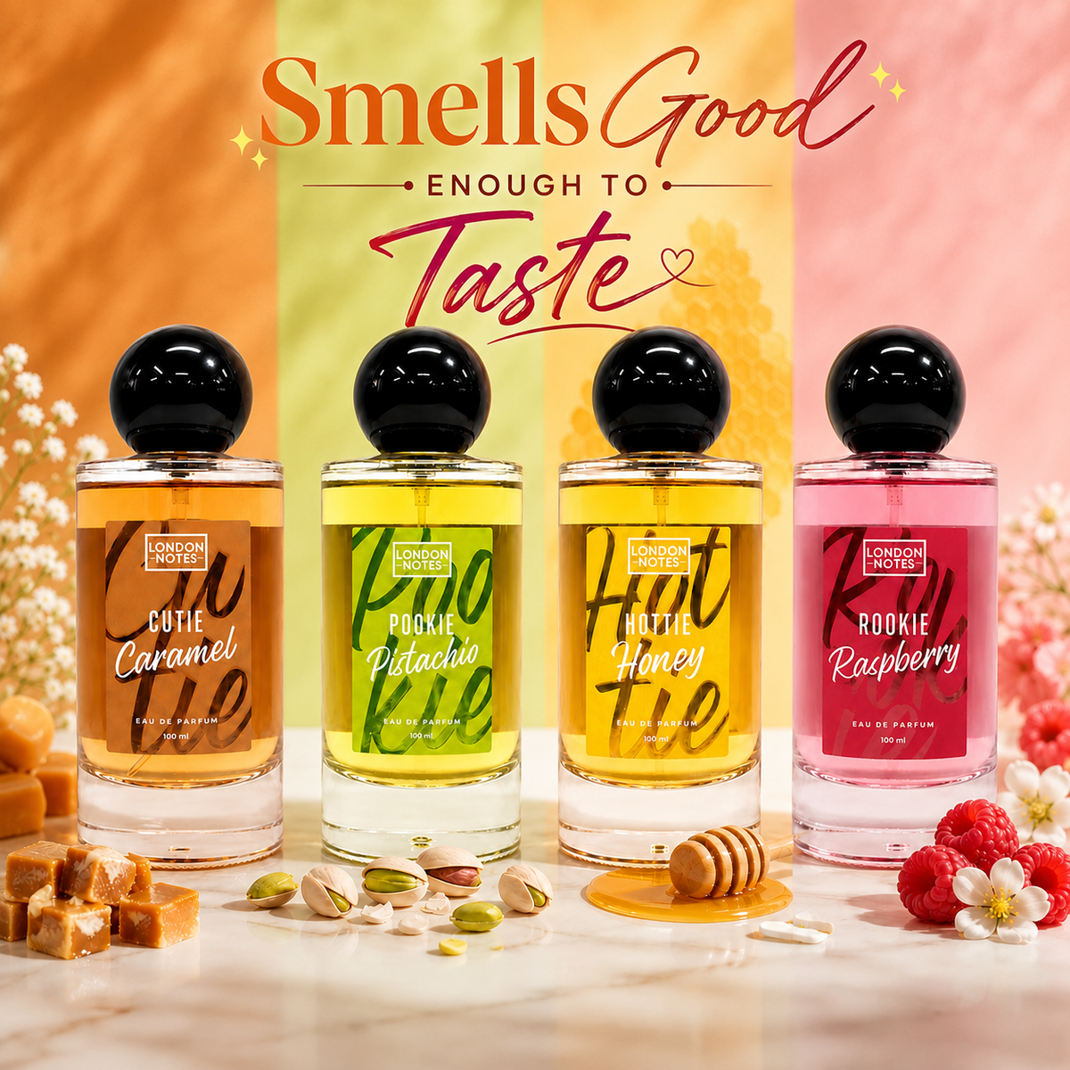London Notes | Cutie Caramel Perfume for Women, Long Lasting | French Vanilla, Amber & Musk