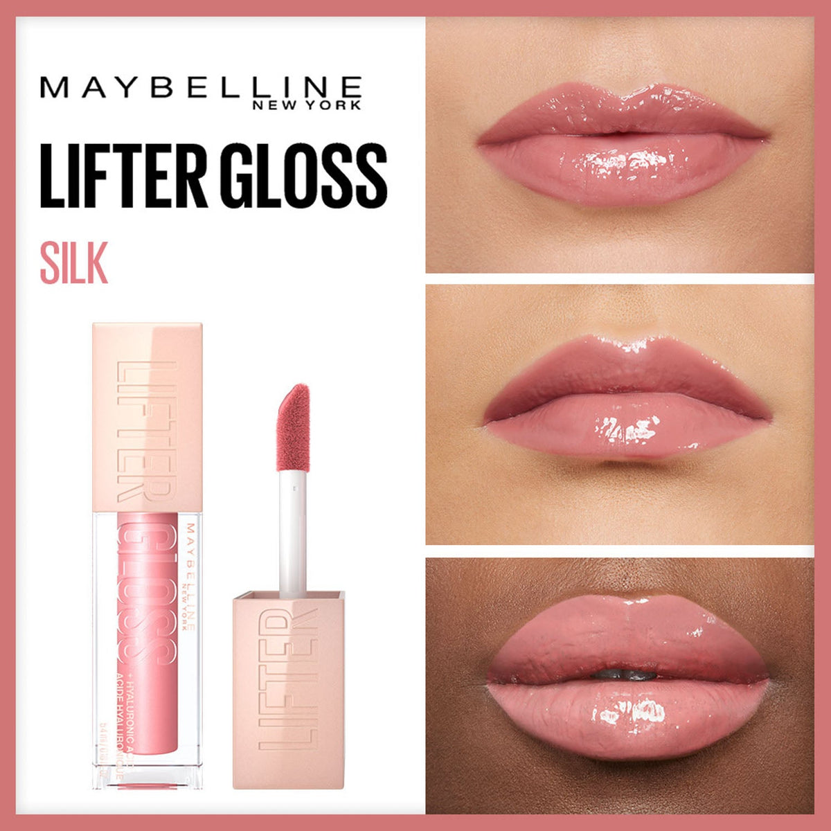 Maybelline New York Lifter Gloss, Hydrating Lip Gloss, Silk, 5.4 ml